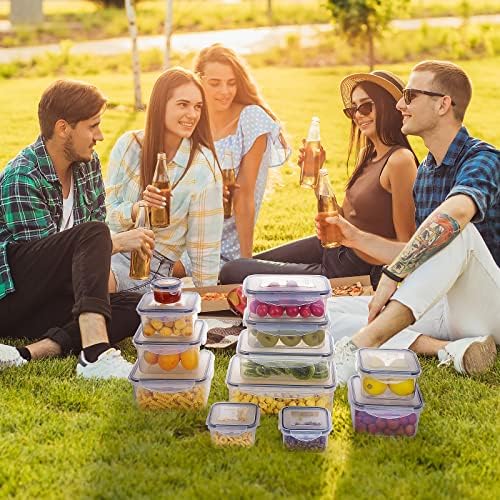 34 PCS Food Storage Containers with Lids Airtight(17 Lids &17 Containers)