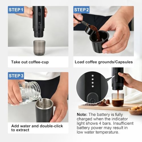 Goldtouch Portable Electric Espresso Machine,Travel Coffee Maker