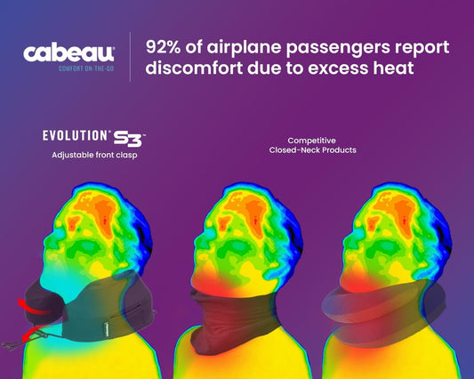 Cabeau Evolution S3 Travel Pillow – Straps to Airplane Seat – Ensures Your Head Won’t Fall Forward – Relax with Plush Memory Foam – Quick-Dry Fabric Keeps You Cool and Dry (Indigo)…