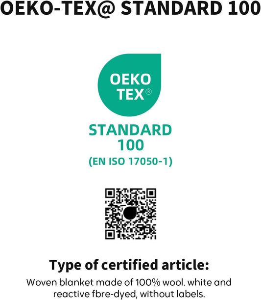 100% Wool Blanket, 48" x 62", Warm, Thick, Washable, Military Wool Blanket, Great for Camping, Outdoors, Sporting Events, Survival Kits,Olive Green