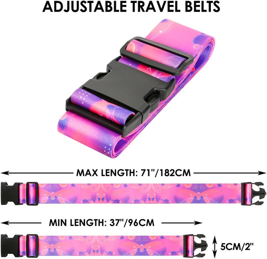 Adjustable Travel Luggage Strap Suitcase Belt Travel Bag Accessories 1.96 in W x 6.23 ft L
