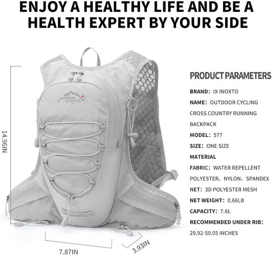 Running Hydration Vest for Men Women Water Backpack for Running 3L Running Hydration Pack for Trail Running Marathon Race Hiking