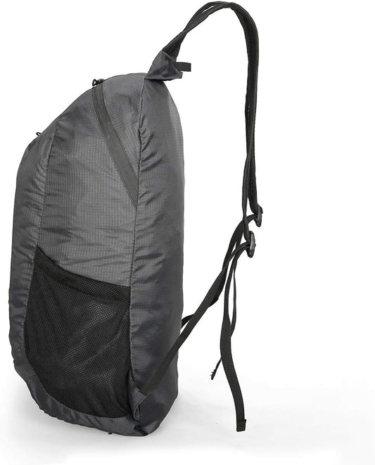 Small Foldable Hiking Daypack Packble Skin Casual Backpack Camping Cycling Travel Outdoor Day Bags Useful (Black)