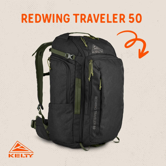Kelty | Redwing Traveler Backpacks, Travel Pack for Adventure Travel | Burnt Olive & Black