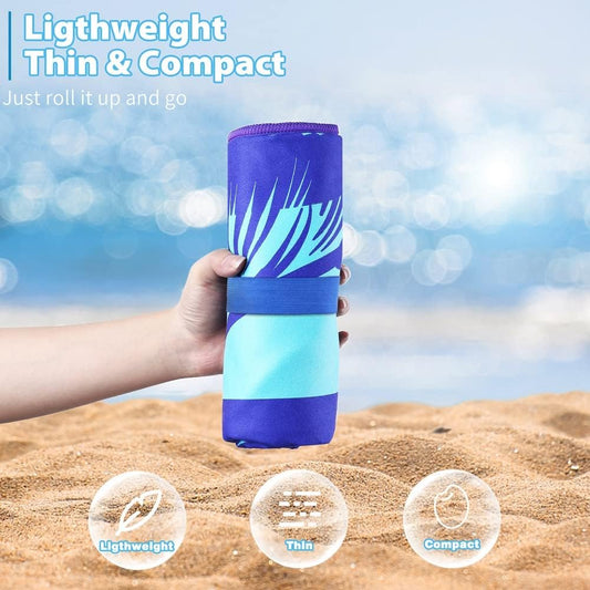 4 Pack Microfiber Oversized Lightweight Beach Towel 71"x32" XL Extra Large Thin Sand Free Towels Travel Swim Pool Yoga Gym Camping for Adults Beach Essentials Accessories Vacation Gift