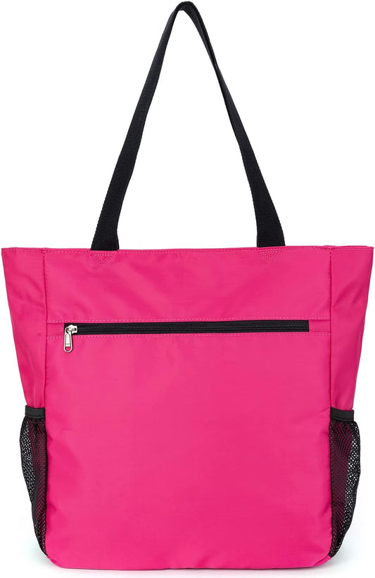 ETidy Large Capacity Foldable Tote Bag With Zipper Water-resistant SandproofWomen Beach Bag Handbag GymBag Travel ShoppingBag