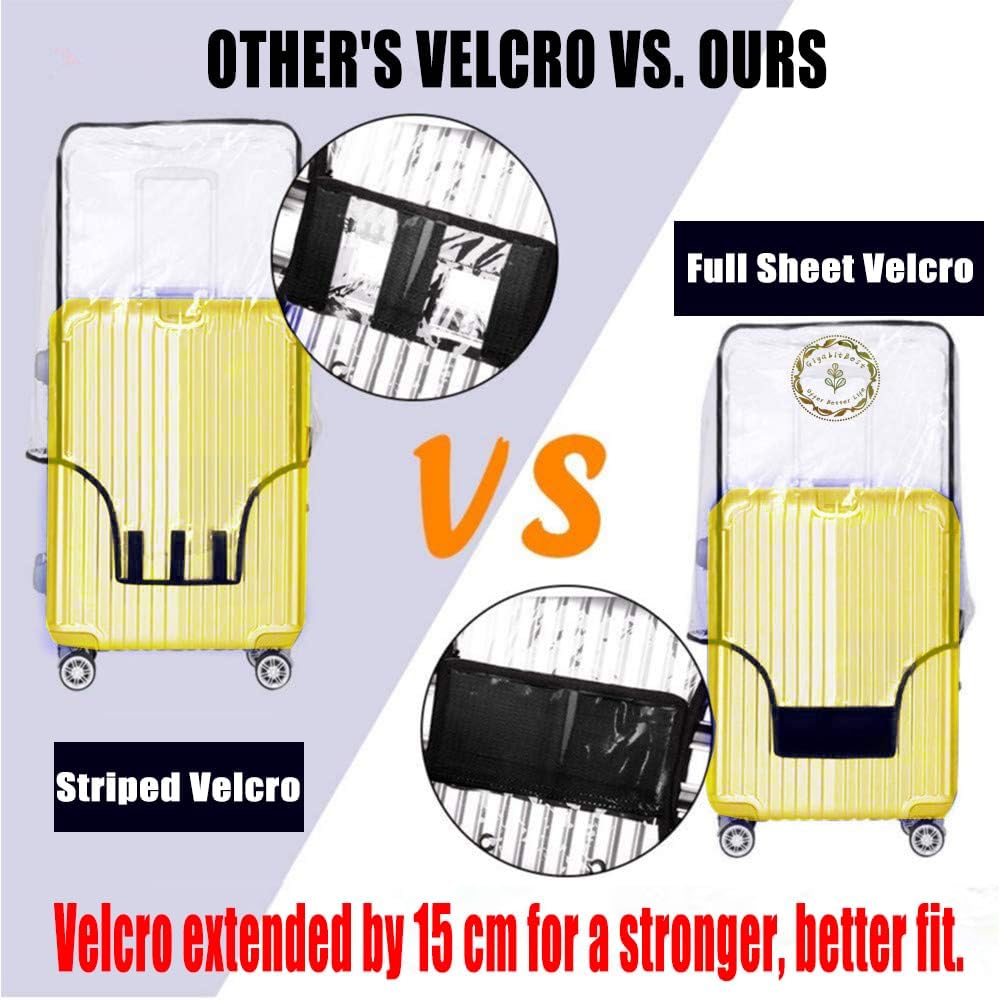28 Inch Clear PVC Luggage Cover, 0.2mm Thick Lightweight Waterproof, Dustproof, Anti-Scratch Suitcase Cover, Luggage Covers for Suitcase TSA Approved, Fits 28"-29" Wheeled Luggage