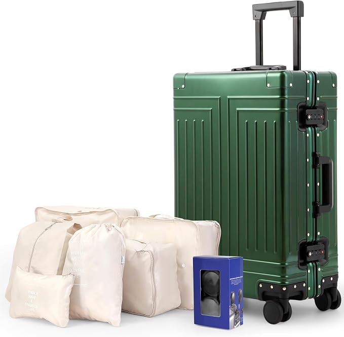 All Aluminum Carry On Luggage,Cut from Whole Aluminum Sheet,22x14x9 Airline by KANGSHILU