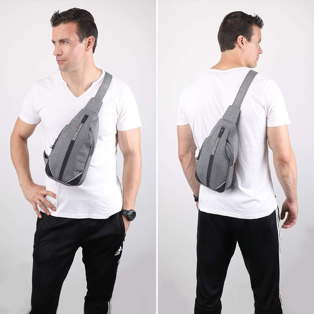 WATERFLY Small Crossbody Sling Backpack Anti Theft Backpack for Traveling Chest Shoulder Bag