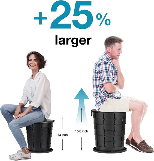 TRIPTIPS Upgrade Retractable Portable Toilet Travel Toilet Adjustable Height Camping Toilet Portable Potty for Adults Kids, Foldable Portable Toilet for Camping/Car