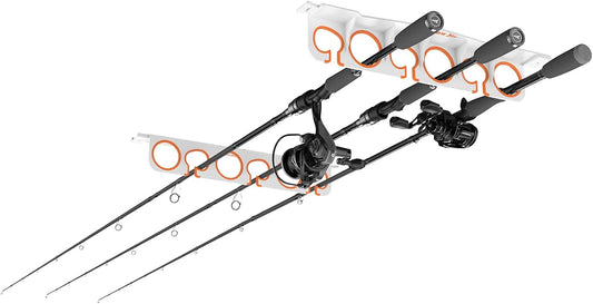 KastKing SafeGuard Fishing Rod Holder for Garage, Wall or Ceiling Mounted Fishing Rod Rack Storage Organizer, Fishing Pole Holder Holds 6 Rods or Combos in Less Than 18 Inches