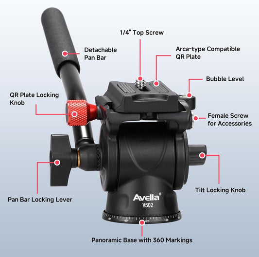 Avella Mini Carbon Fiber Camera Tripod MP20C, Portable Lightweight Tabletop, External Center Column Compact Design, Travel Tripod with 360°Ball Head and V Yoke Bracket for DSLR Camera
