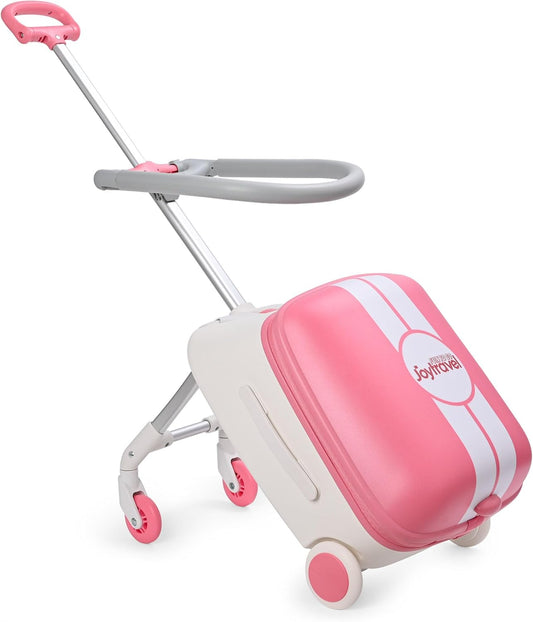 Kids Ride-on Luggage with Spinner Wheels Suitcase, Kid's Ride-On Suitcase Help Your Child Relax, Carry On Trolley Luggage (lightpink)