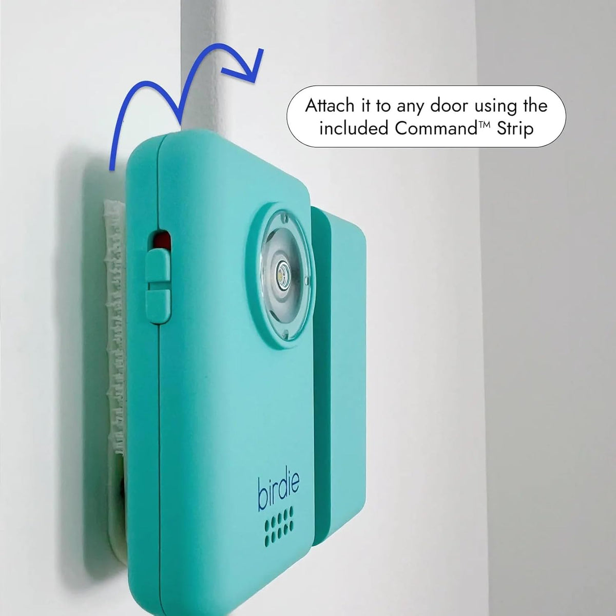 She's Birdie - The Original Personal Safety Door Alarm for Travel, at Home, or Window Security - Portable, Loud Siren, Flashing Light Alert + Built in Flashlight, Rechargeable, Rental Safe (Aqua)