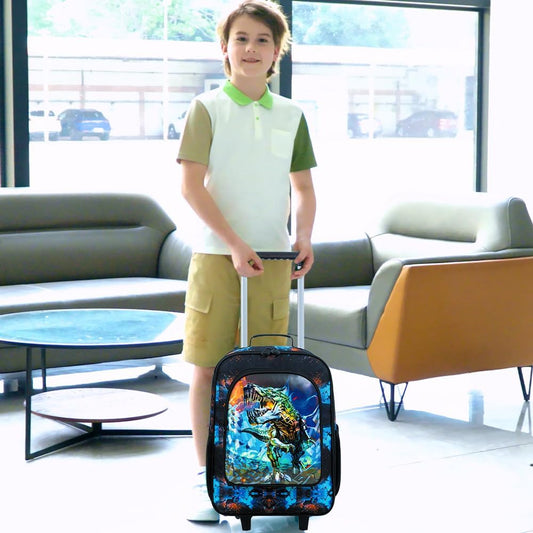 Kids Luggage for Boys Girls, Toddler Rolling Travel Carry on Suitcase with Wheels