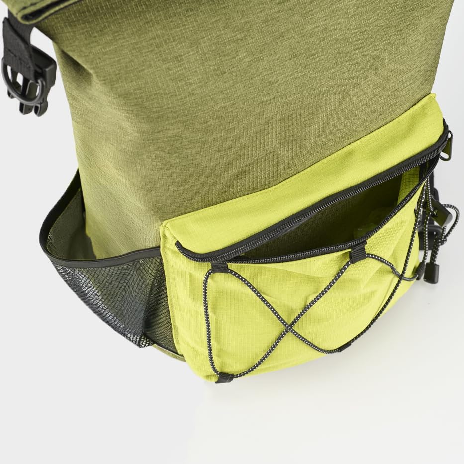 Waterproof Roll Top Pet Dog Food Travel Organizer Storage Bag Trash Bag Dispenser for Trips Outdoor Camping Free 350ml Portable Folding Bowl, 30 Cups / 10 lbs Large (Green)