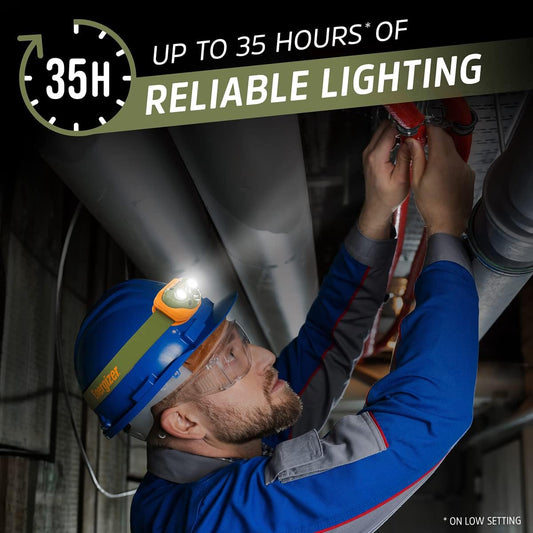 Energizer LED Headlamp PRO (2-Pack), IPX4 Water Resistant Headlamps, High-Performance Head Light for Outdoors, Camping, Running, Storm, Survival LED Light for Emergencies (Batteries Included)