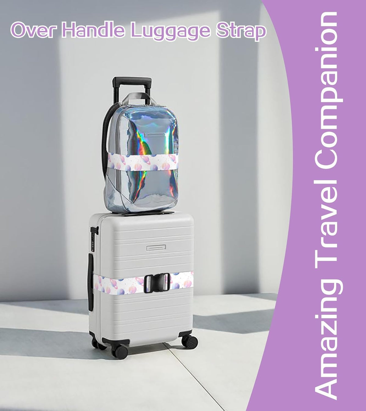 Luggage Straps for Suitcases Travel Belt Luggage Band Heavy Duty Traveling Luggage Identifier Cute Women Girls Unique Accesory,