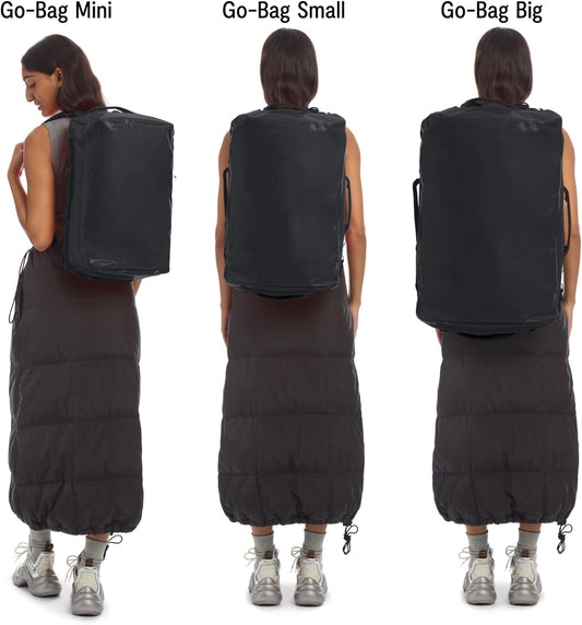 Baboon to the Moon Go-Bag Medium 40L – Detachable Straps, Small Duffle Bag for Travel, Gym Bag for Women, Mens Travel Bag, Duffel Bags for Traveling, Travel Duffel Bags for Women (Black)