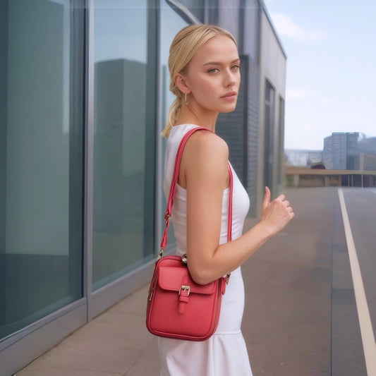 1060 Leather Crossbody Bags for Women Anti-Theft Vegan Purse with Card Slots, Travel Shoulder Bag, Waterproof Crossbody Purse