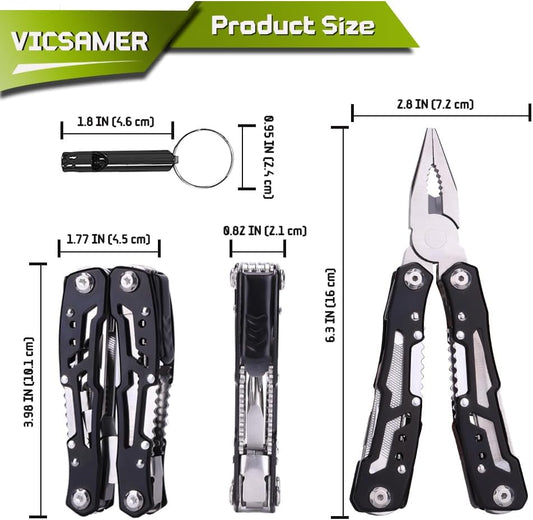14 in 1 Multitool Pliers Gives One Whistle as a Gift, Professional Pocket Pliers from Wife Daughter to Father Boyfriend Husband on Christmas, Birthday, Valentine's, Father's Day - Samest