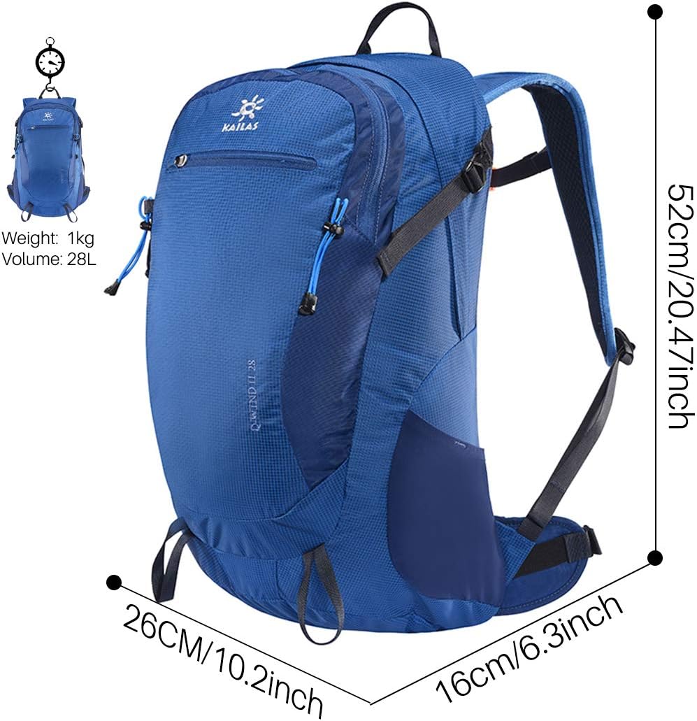 KAILAS Q-WIND II 28L Hiking Daypack Waterproof Lightweight Backpack with Rain Cover for Men Women Travel Outdoor