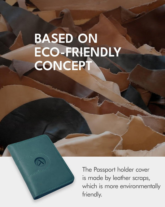 ALLIVE Genuine Leather Passport Holder with Airtag, Travel Must Haves Airport Essentials, Passport Cover Case Travel Gifts