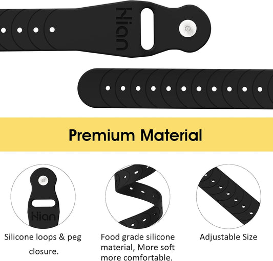 Hion Motion Sickness Bracelets Sea Sickness Wristbands for Motion Sickness/Morning Sickness/Pregnancy Nausea Anti Nausea Wristband Acupressure Nausea Bands Motion Sickness Bands(2Pairs Black)