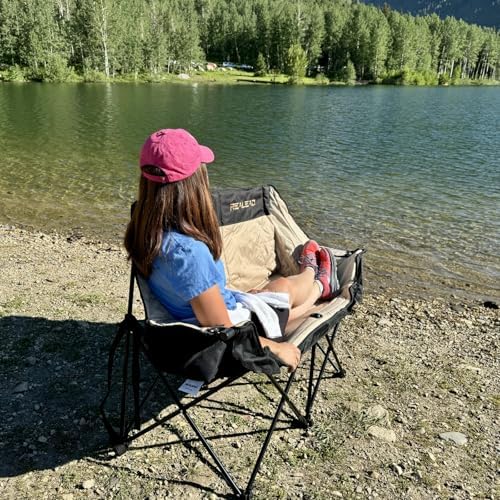 REALEAD Double Camping Chair Heavy Duty Camping Couch Support 650 lbs