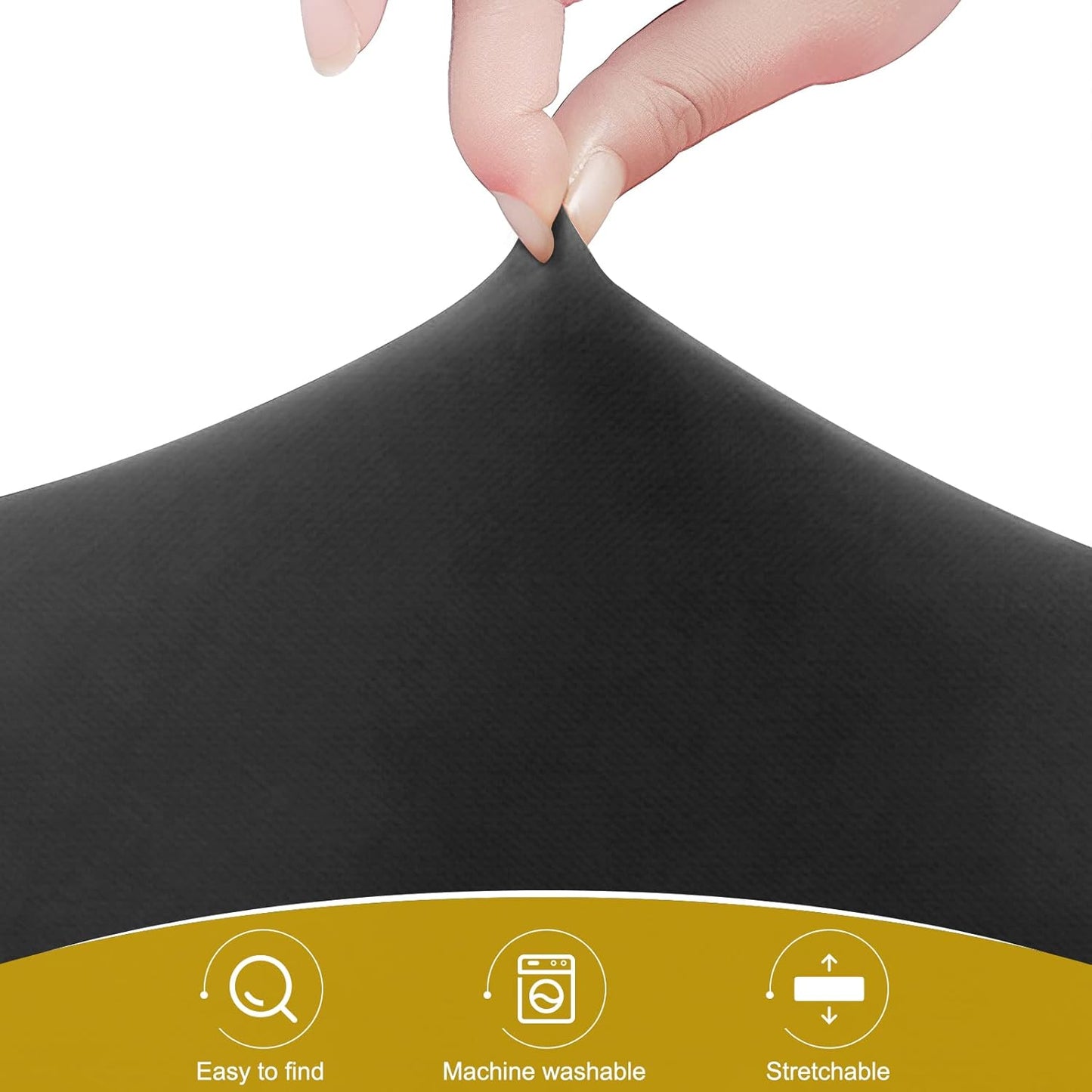 20 Inch PVC Luggage Protector Covers for TSA Approved Clear Suitcase Cover Protector Transparent Luggage Protective Cover Set (Black, Suitable for 19"-20")