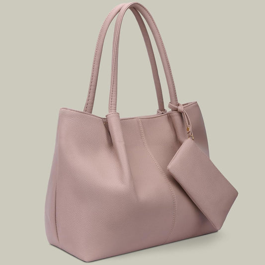 KKXIU Tote Bag for Women Vegan Leather Shoulder Purse Large Capacity Travel Bag