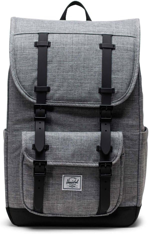 Herschel Supply Co. Little America Mid, Raven Crosshatch, One Size