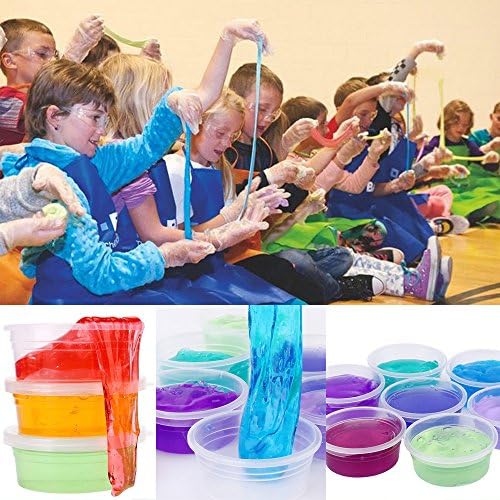 Augshy 40 Pack 2oz Small Slime Containers With Lids, Hawaiian Shaved Ice Mold Jello Shot Cups Condiment Containers Plastic Portion Cups with Lids for Salad Dressing Food Storage Containers