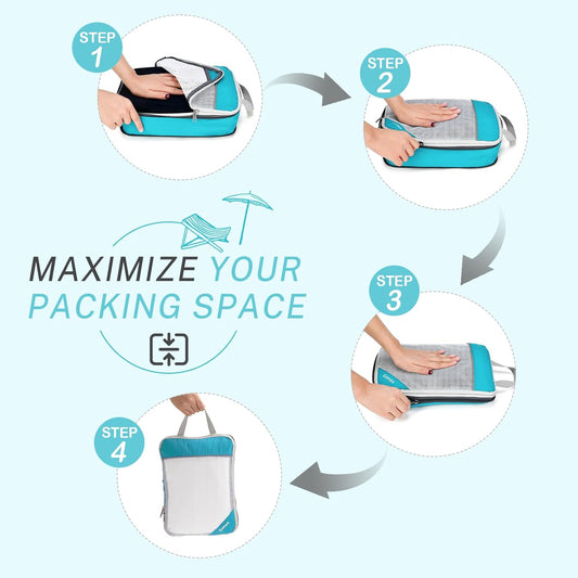 Compression Packing Cubes, Gonex Extensible Storage Mesh Bags Organizers