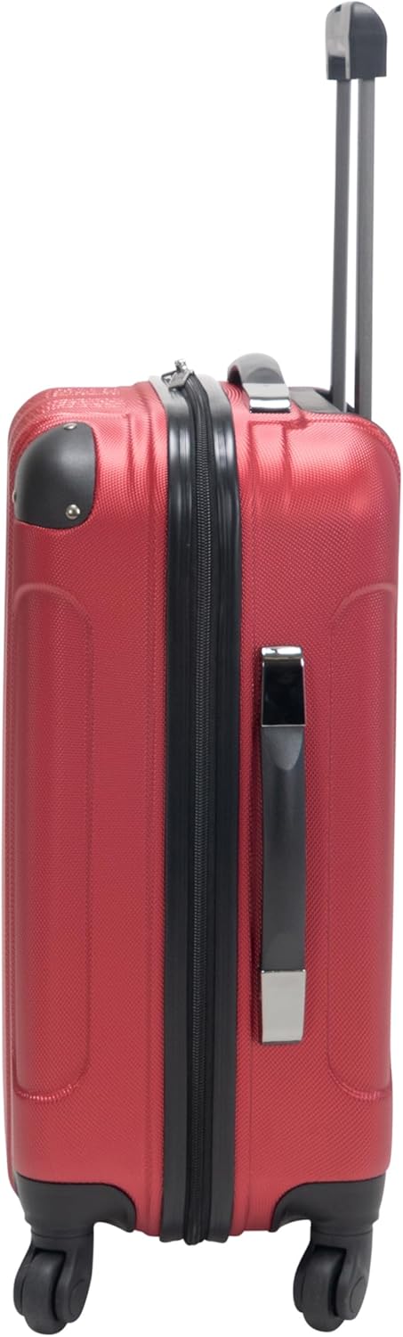 Kenneth Cole REACTION Out of Bounds Lightweight Hardshell 4-Wheel Spinner Luggage, Scarlet Red, 20-Inch Carry On