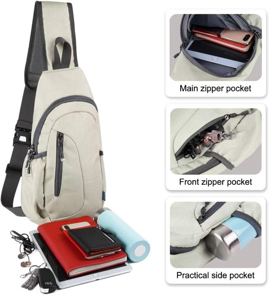 TITECOUGO Small Sling Bag, Lightweight Crossbody Backpack for Men Women, Shoulder Bag for Sports and Outdoor