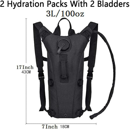 ATBP Running Hydration Vest Pack Tactical 3L Water Bladder Backpack Bag for Cycling Marathon Hiking Daypack Men & Women