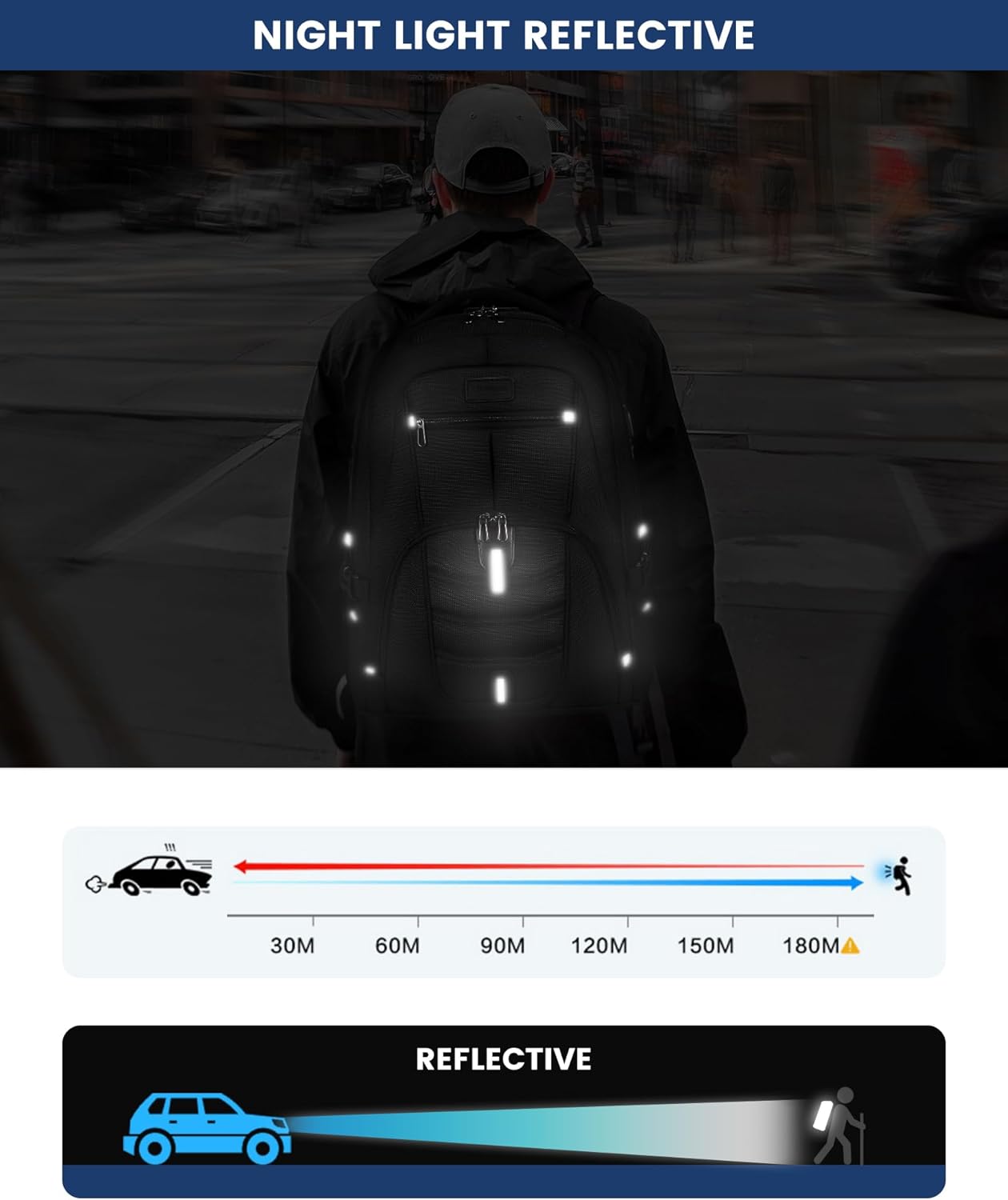 LOVEVOOK Travel Laptop Backpack Waterproof Anti Theft with Lock and USB Charging Port Large Computer Business Backpack for Men College Students (17 inch, Black)