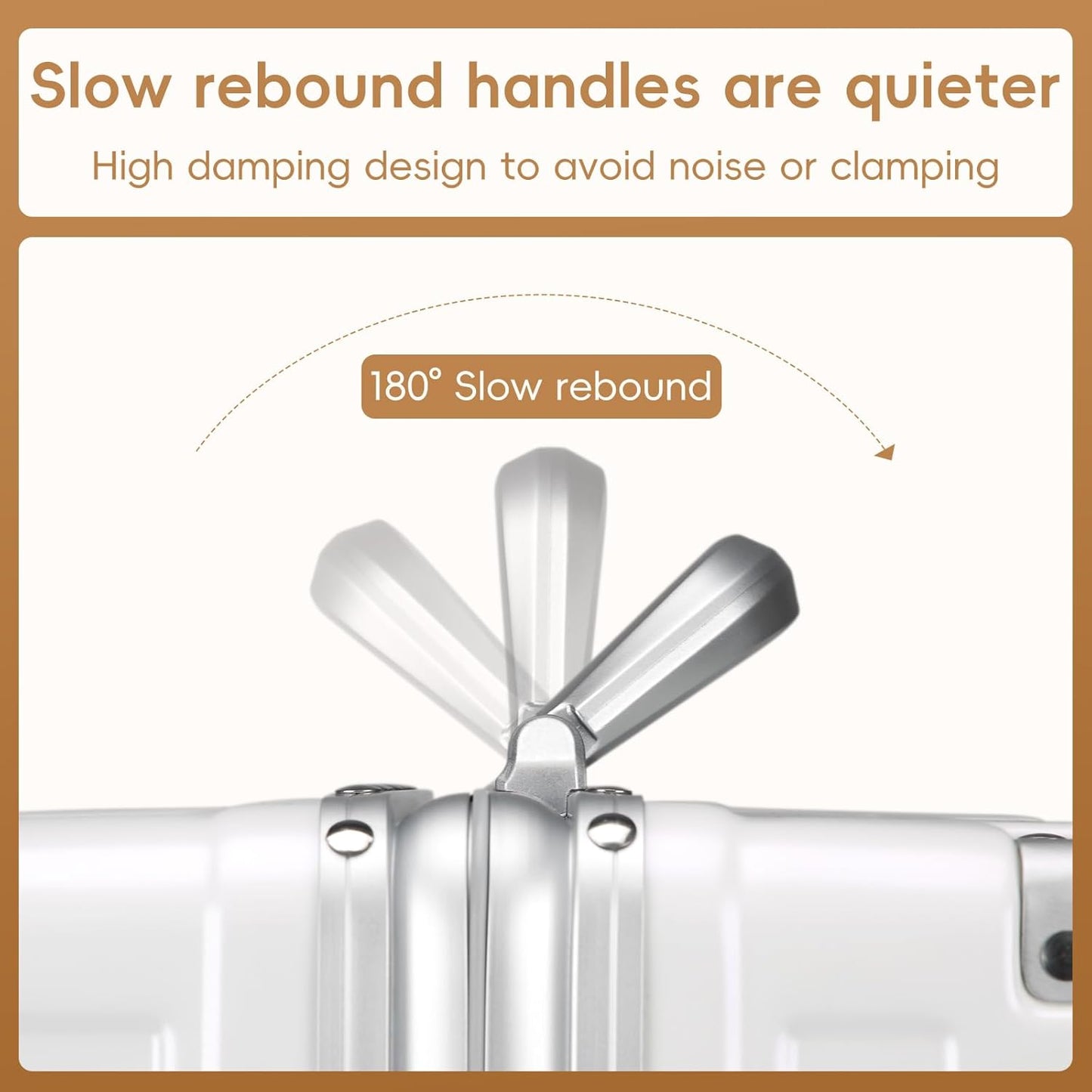 ROAMING Zipperless Luggage 22 Inch with Aluminum Frame, Polycarbonate Trunk-Medium Lightweight Hard Shell Suitcase with Spinner Wheels, Metal Travel Luggage with Double Tsa Locks, Shell white