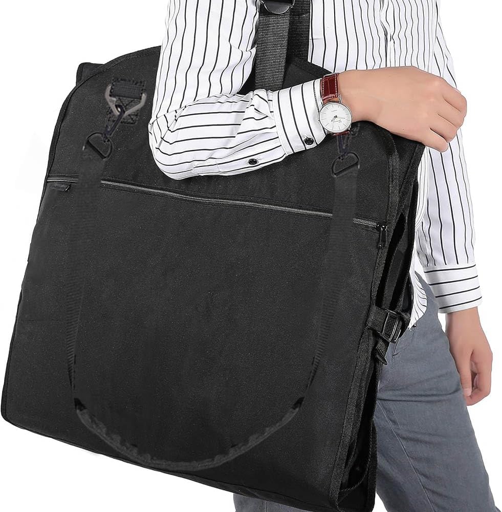 66" Versatile Travelling bags Wedding Dress Travel Garment Bag Tri-Fold Gown Length w/Hanging Hook Extra Pocket