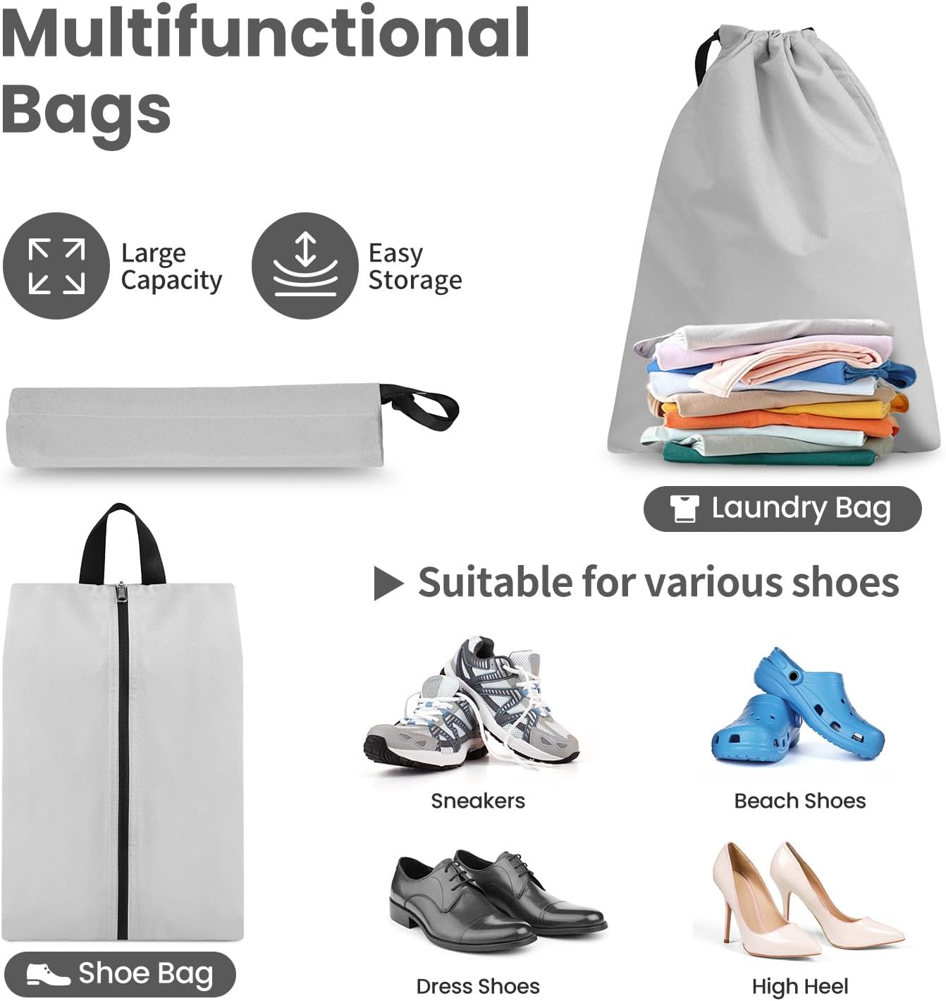 8 Set/6 Set/4 Set Compression Packing Cubes for Travel, Lightweight Vacation Travel Essentials, Travel Accessories for Suitcase Organizer Bags Set, Durable Luggage Organizer