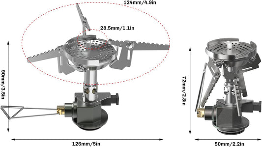 Fire-Maple Greenpeak 2 Backpacking & Camping Stove with Micro Regulated Valve - Ultralight, Compact, Isobutane-Powered Cooking Gear for Hiking, Trekking, Hunting & Emergency Use