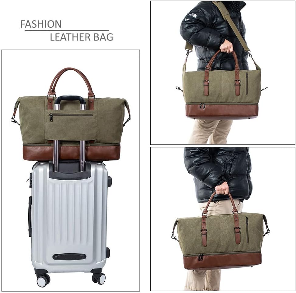 Weekender Overnight Bag Carry On Bag Travel Bag with Shoe Pouch