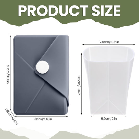 LemonRoad Silicone Folding Camping Cup Card Design Collapsible Silicone Travel Cup Waterproof 250 ml for Camping Outdoors International Travel(Blue)