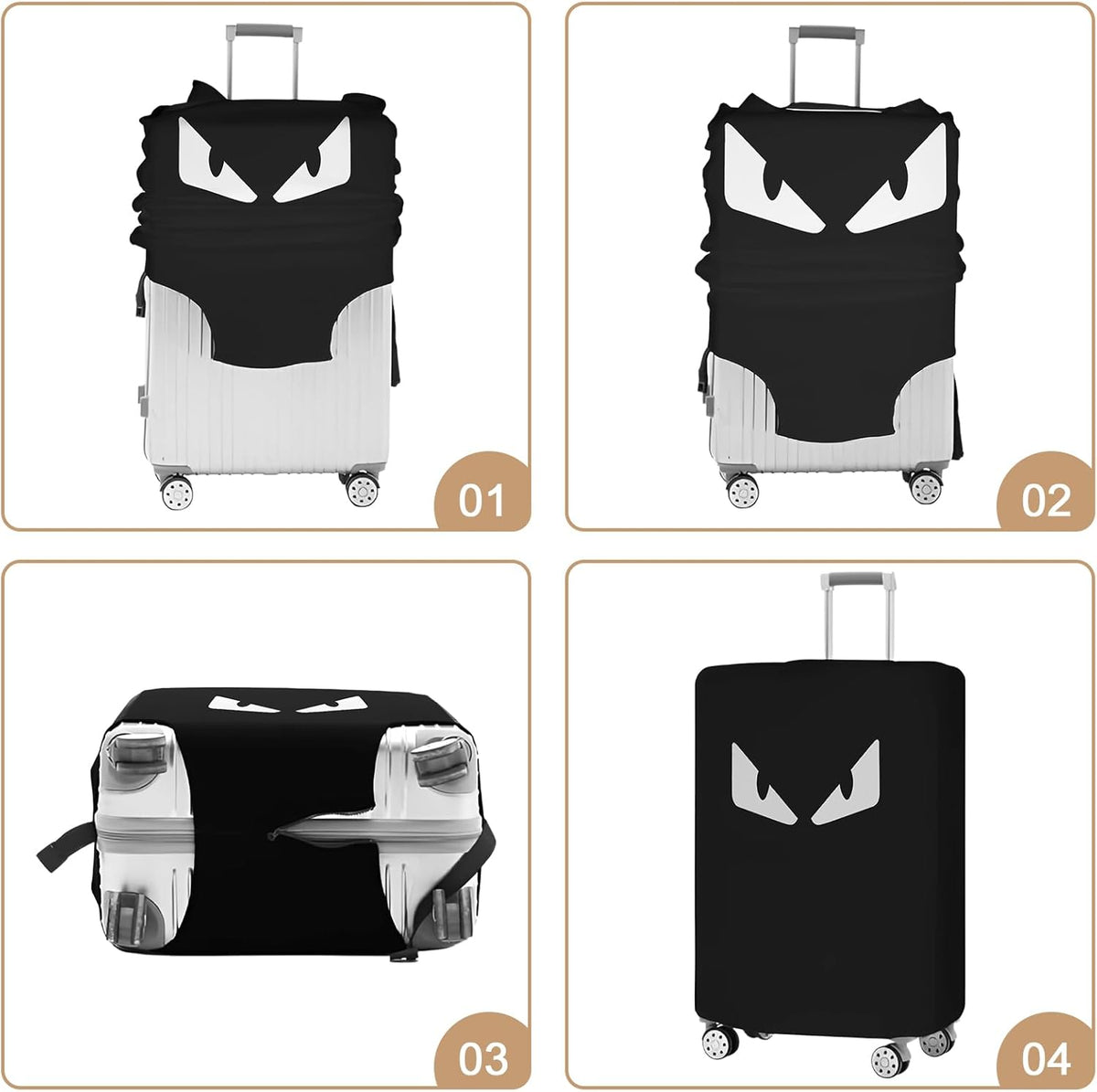 Luggage Covers For Suitcase Tsa Approved, Washable Suitcase Cover Elastic Luggage Protector Scratch Resistant Suitcase Cover For 23-25 Inch Wheeled Luggage(Eye-24 inch)