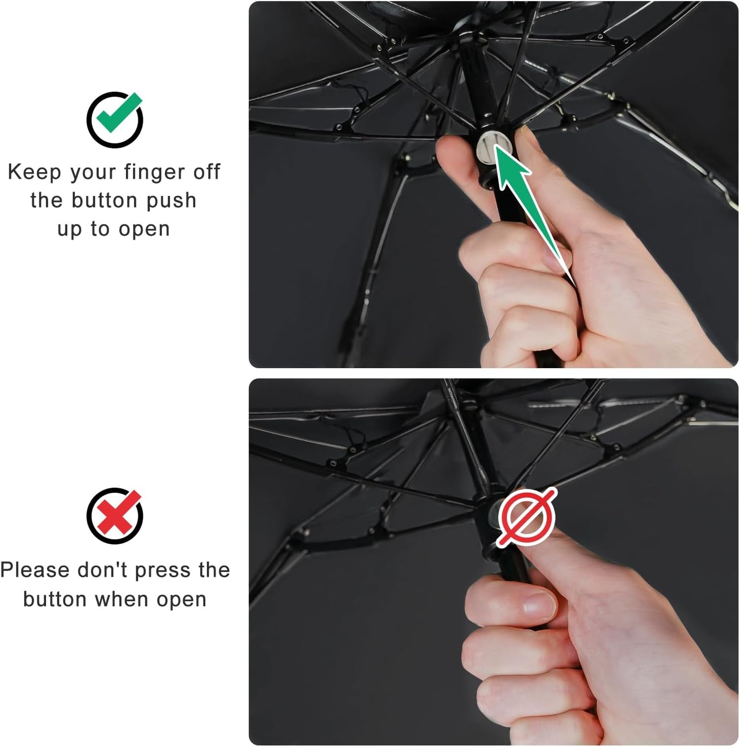 Mini Travel Umbrella - UPF 50+ Sun Protection Compact Manual Open Small Sun Umbrella