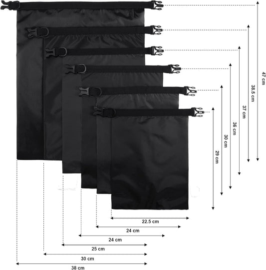 Shappy Waterproof Dry Bag Set 6 Sizes Lightweight Sacks and Long Adjustable Shoulder Strap Outdoor Water Proof Keep Gear Dry Bag Stuff Sacks for Backpacking, Boating, Hiking, Camping