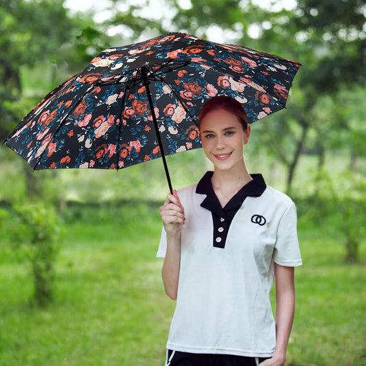 LANBRELLA Compact Reverse Folding Umbrella Auto Windproof Travel Umbrella