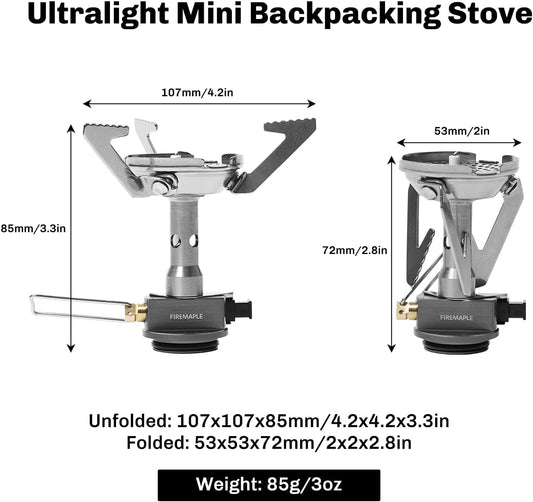 Fire-Maple Backpacking and Camping Stove Series | Outdoor Propane Camp Cooking Gear | Portable Pot/Jet Burner | Ideal for Hiking, Trekking, Fishing, Hunting Trips and Emergency Use (Greenpeak)