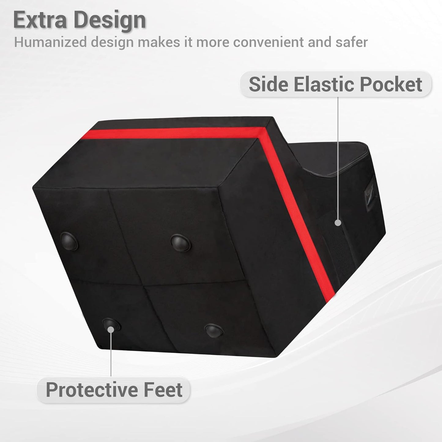 Car Seat Travel Bag - Padded, Comfortable, Durable, Roomy Gate Check Carseat Cover Backpack Fits 3-in-1,Convertible, Booster & Infant Car Seats for Airplane, Airport, Red